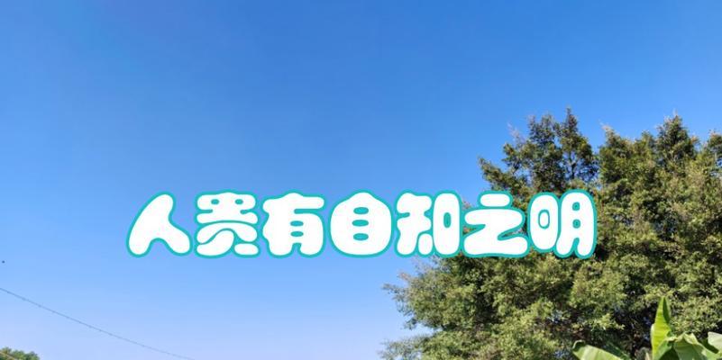 自知之明（一个出门的故事）