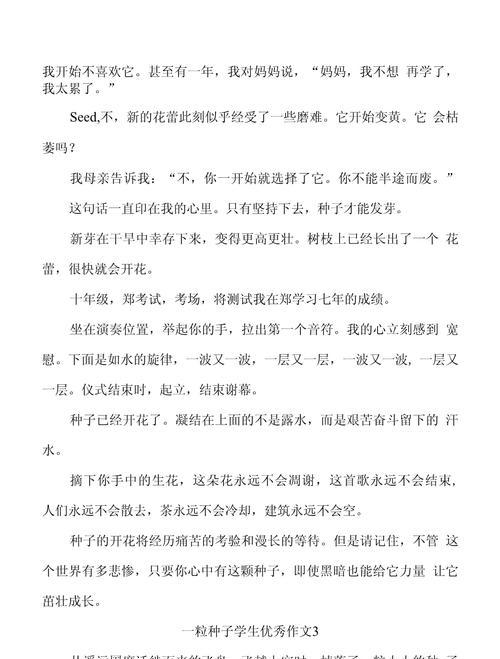 我心中有一粒种子